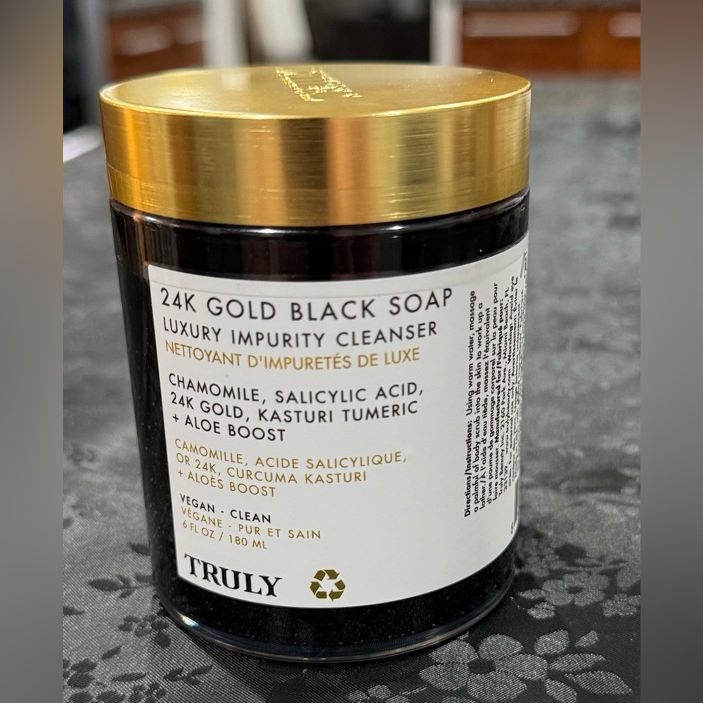 TRULY Beauty 24K Gold Black Soap Luxury Impurity Cleanser
